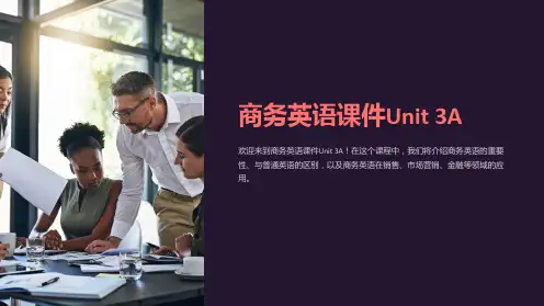 商务英语课件unit3a