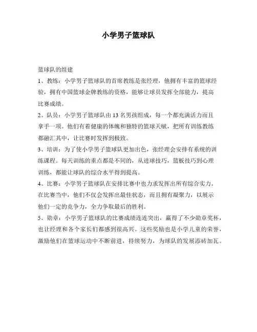 小学男子篮球队