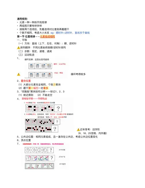 公考行测图形推理规律——相邻比较、里外分开思维