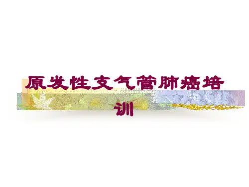 原发性支气管肺癌培训培训课件