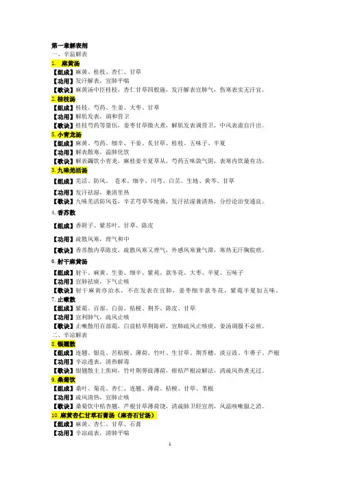 方剂总结