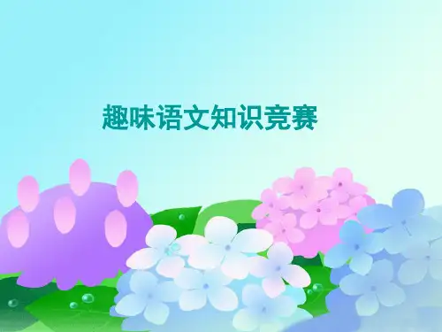 三年级趣味语文(课堂PPT)