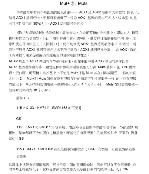 毕赤酵母表达系统资料整理