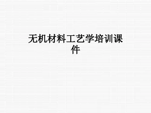 无机材料工艺学培训课件