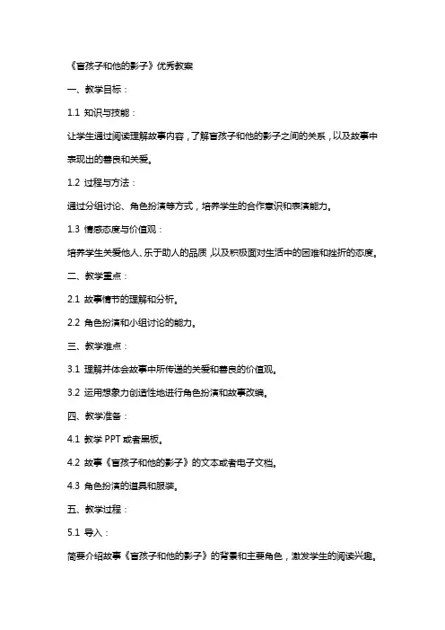 《盲孩子和他的影子》教案