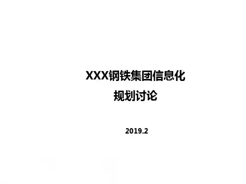 钢铁信息化规划讨论