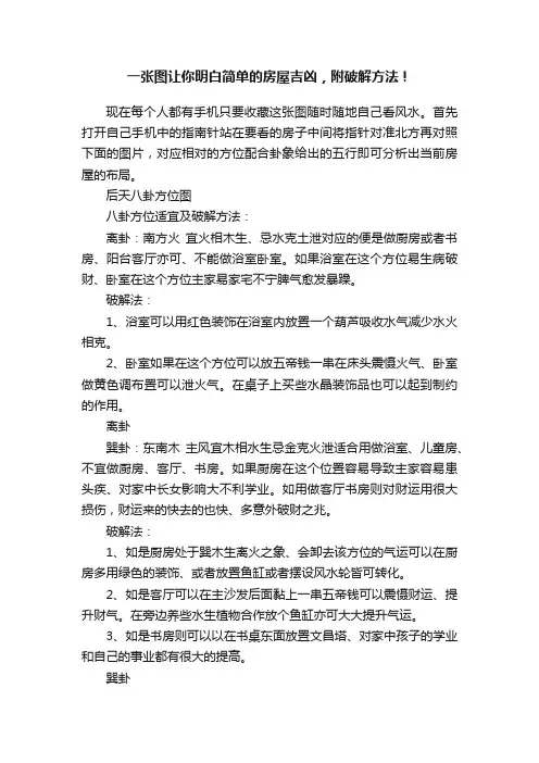 一张图让你明白简单的房屋吉凶，附破解方法！