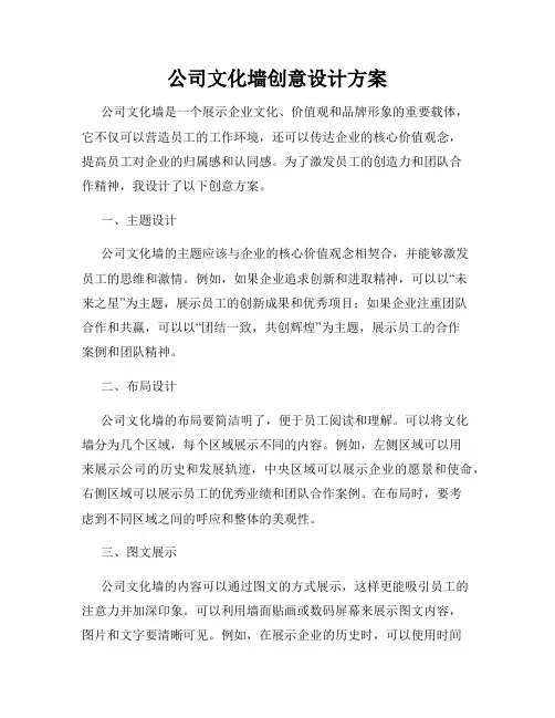 公司文化墙创意设计方案