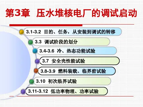 第3章 核电厂的调试启动