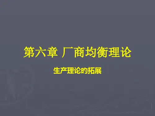 厂商均衡理论