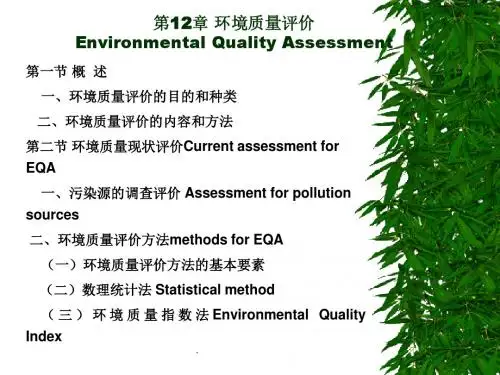 第12章-环境质量评价PPT课件