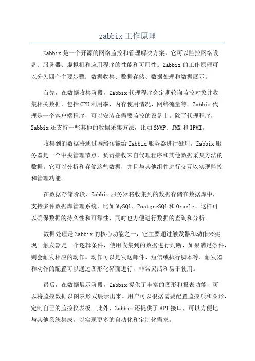 zabbix工作原理