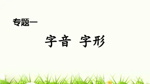 九年级下册语文专题一字音字形