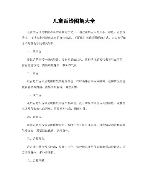 儿童舌诊图解大全