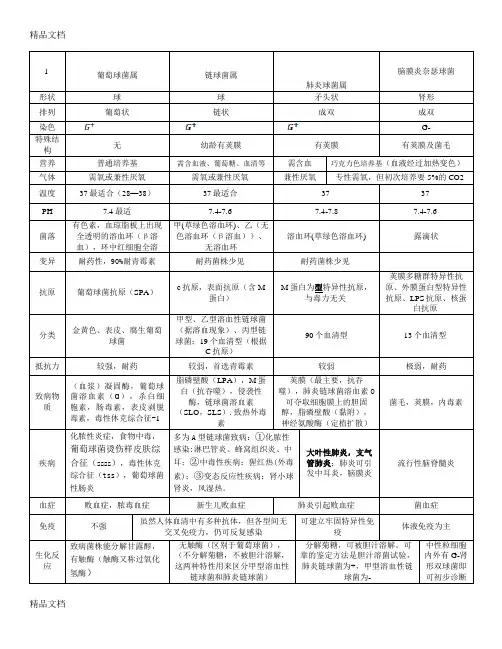 最新医学微生物学各个细菌