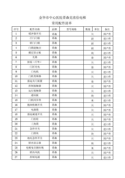 金华中心医院蒂森克虏伯电梯