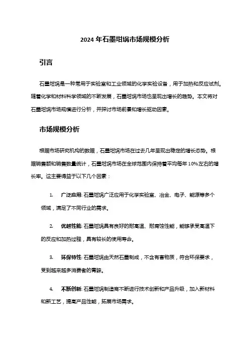 2024年石墨坩埚市场规模分析