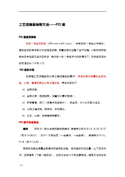 工艺流程图标准绘制方法
