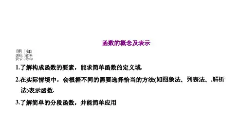 高三总复习数学课件 函数的概念及表示