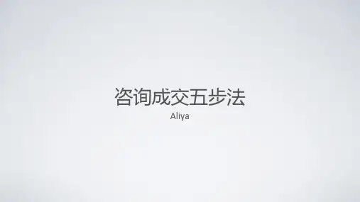 培训机构咨询成交五步法