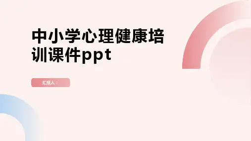 2023中小学心理健康标准培训优质教案ppt