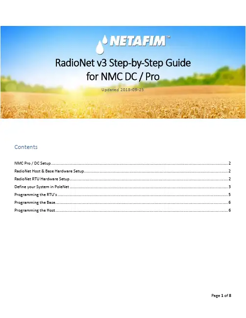 RadioNet v3 步步指南：NMC DC Pro说明书