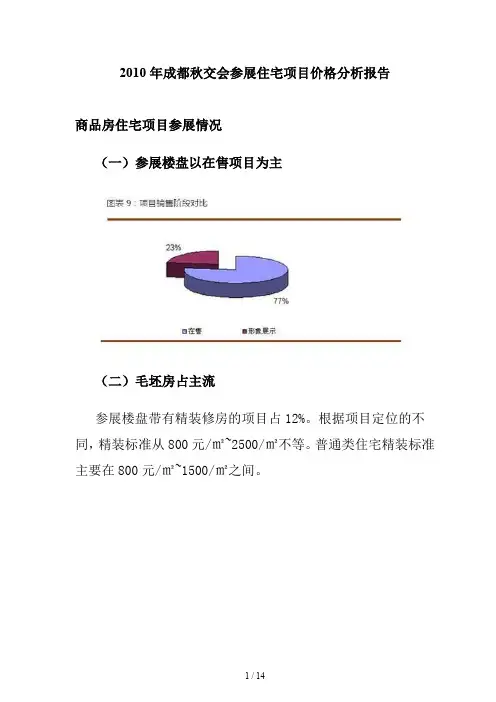 商品房住宅项目价格分析报告