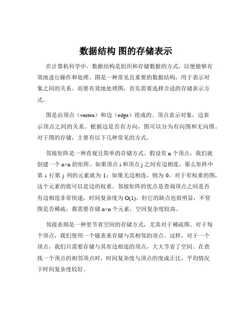 数据结构 图的存储表示