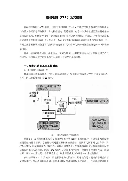 锁相环原理及应用