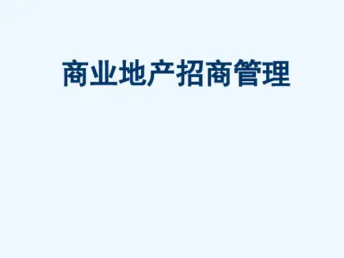 商业地产招商管理培训265p2012年课程教程