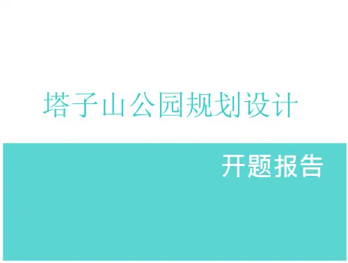 开题报告塔子山公园分析