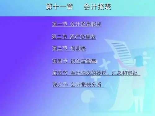 第十一章 会计报表