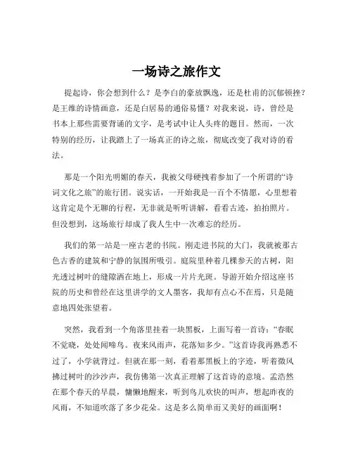 一场诗之旅作文