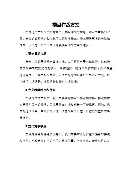 楼盘作战方案