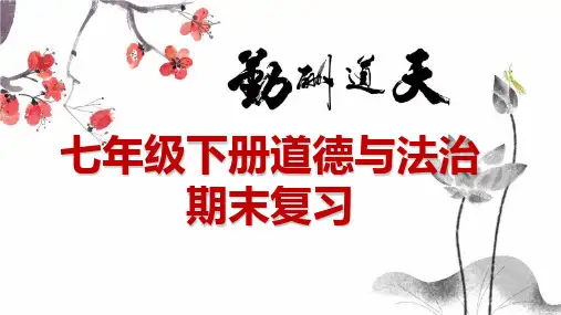 人教版《道德与法治》七年级下册期末总复习思维导图课件(共12张PPT)全文