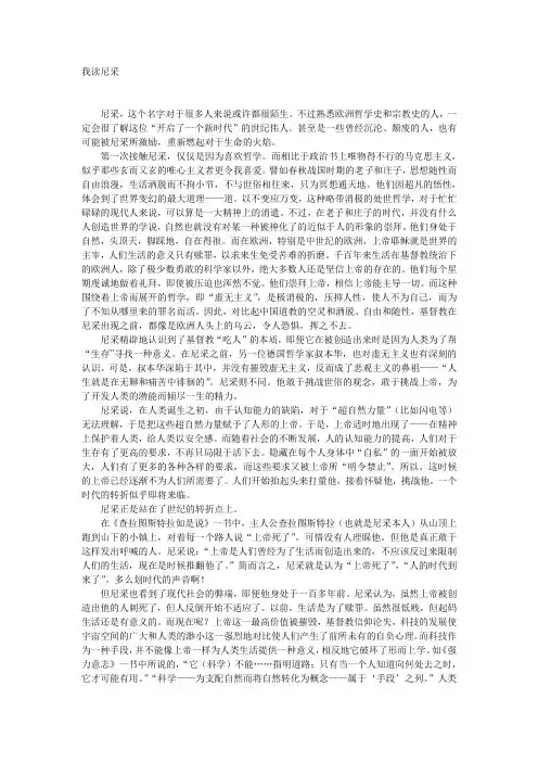 我读尼采