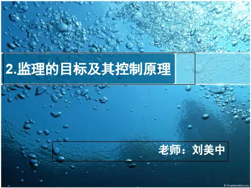监理的目标及其控制原理