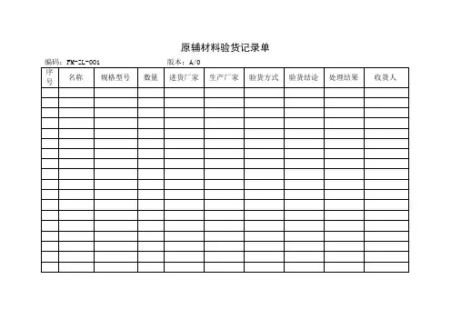 桶装水生产记录表格模板