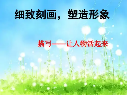 人物描写作文指导PPT PPT课件