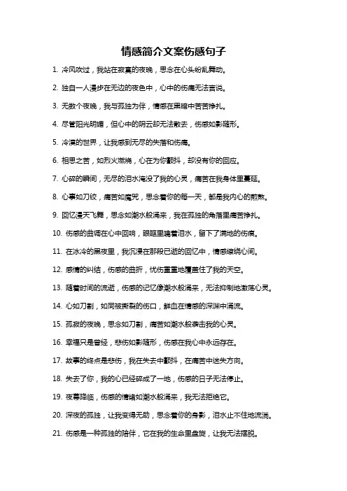 情感简介文案伤感句子