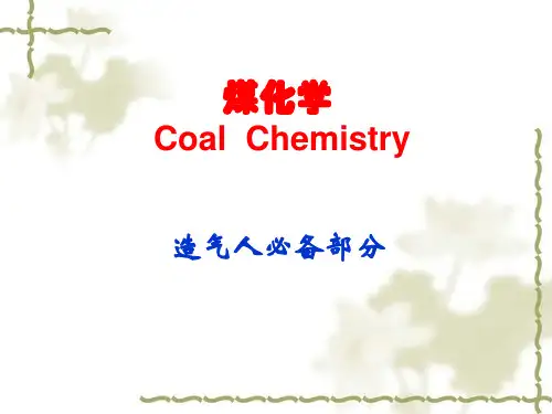 煤化学必备知识