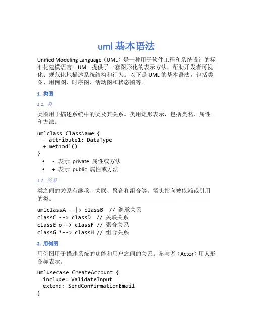 uml基本语法