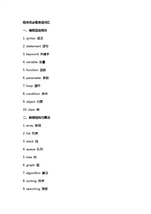 程序员必备英语词汇
