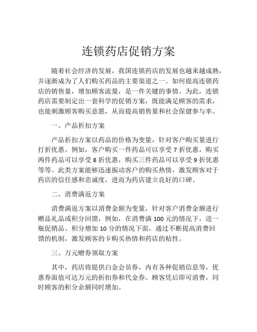 连锁药店促销方案
