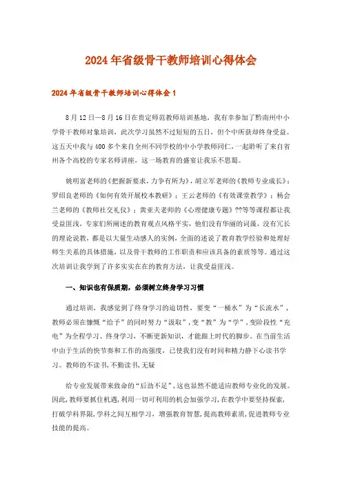 2024年省级骨干教师培训心得体会_7