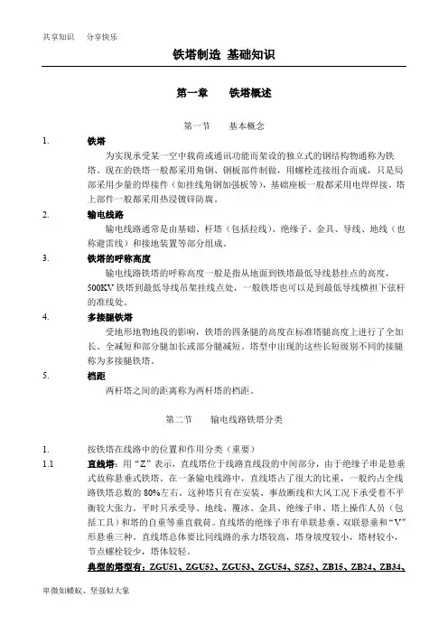 铁塔制造基础知识(全套)