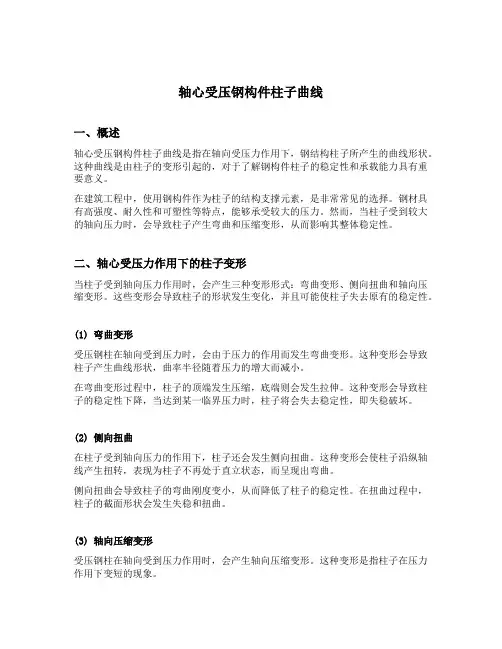 轴心受压钢构件柱子曲线