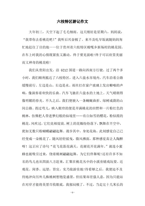 六枝特区游记作文