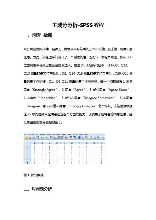 主成分分析-SPSS教程