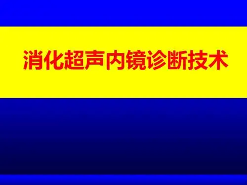 EUS诊断技术现状 103页PPT文档